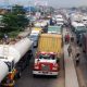 evacuation of trucks
