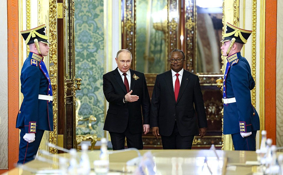 Vladimir Putin and Guinea-Bissau Umaro Sissoco Embalo French-speaking Africa