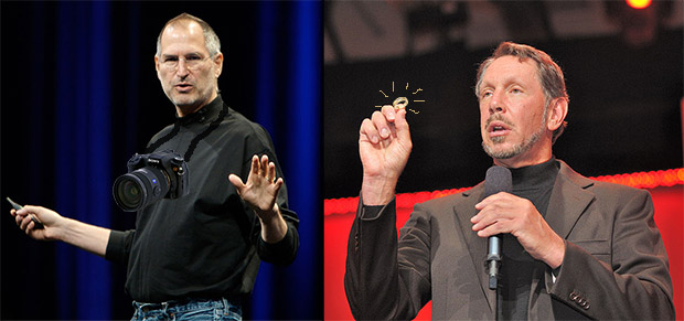 Larry Ellison and Steve Jobs