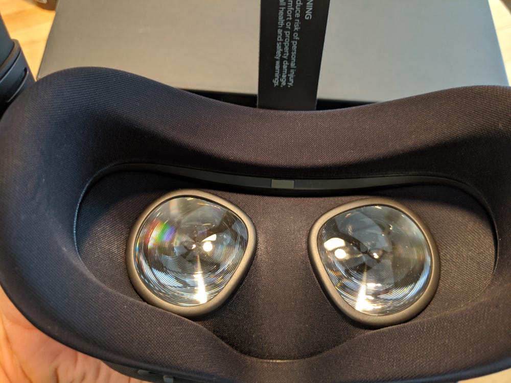 A Virgin Galactic-branded Oculus Quest virtual-reality headset. 