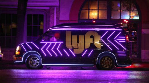 Lyft van is seen during the SXSW Music, Film + Interactive Festival at Austin Convention Center in Austin, Texas. Hutton Supancic | Getty Images Entertainment | Getty Images