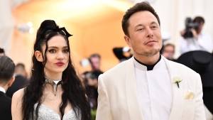 Grimes, left, and Elon Musk at the 2018 Met Gala. CHARLES SYKES, INVISION