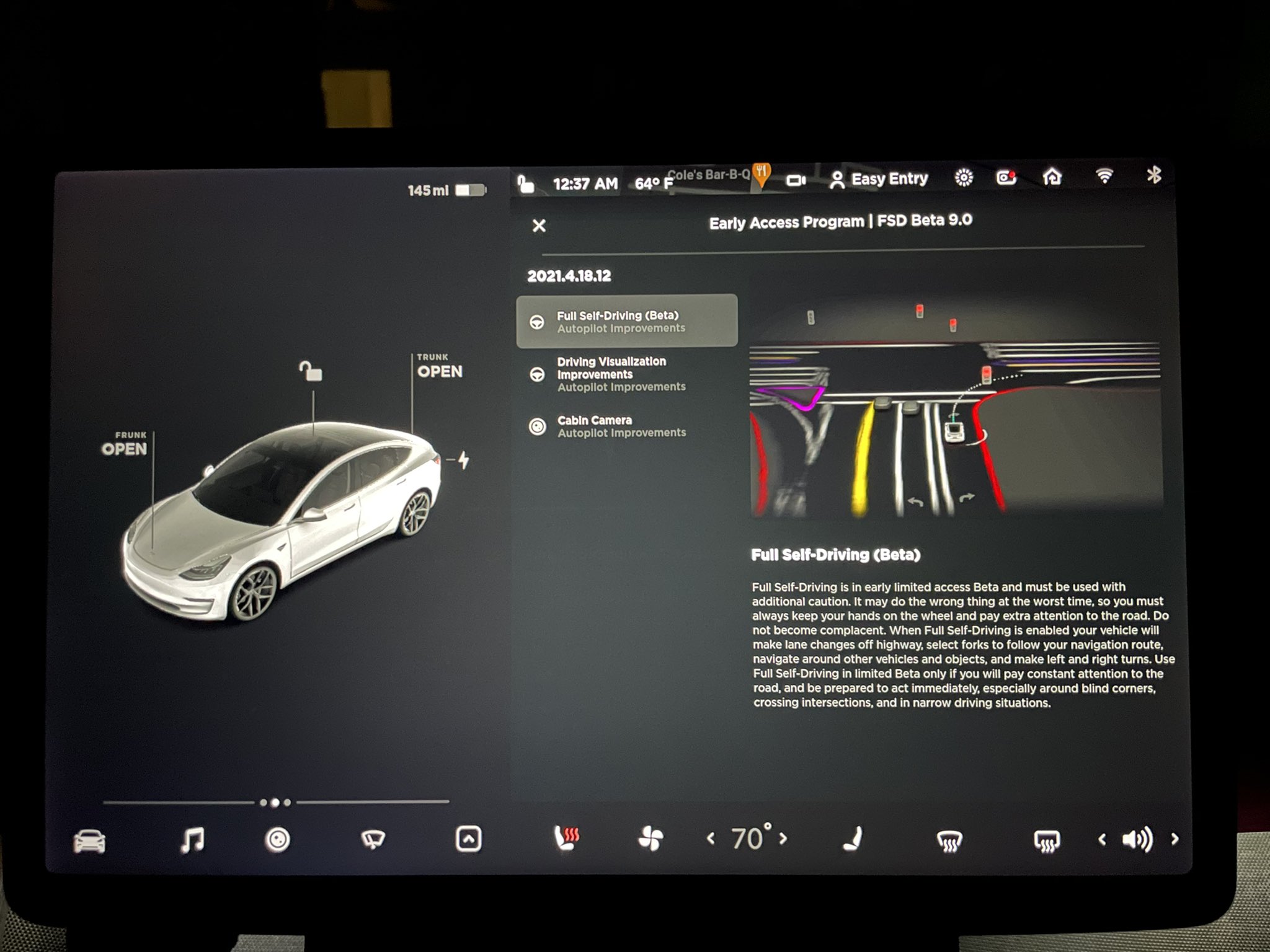 Tesla FSD Beta V9 release notes. (Credit: Tesla Raj/Twitter)