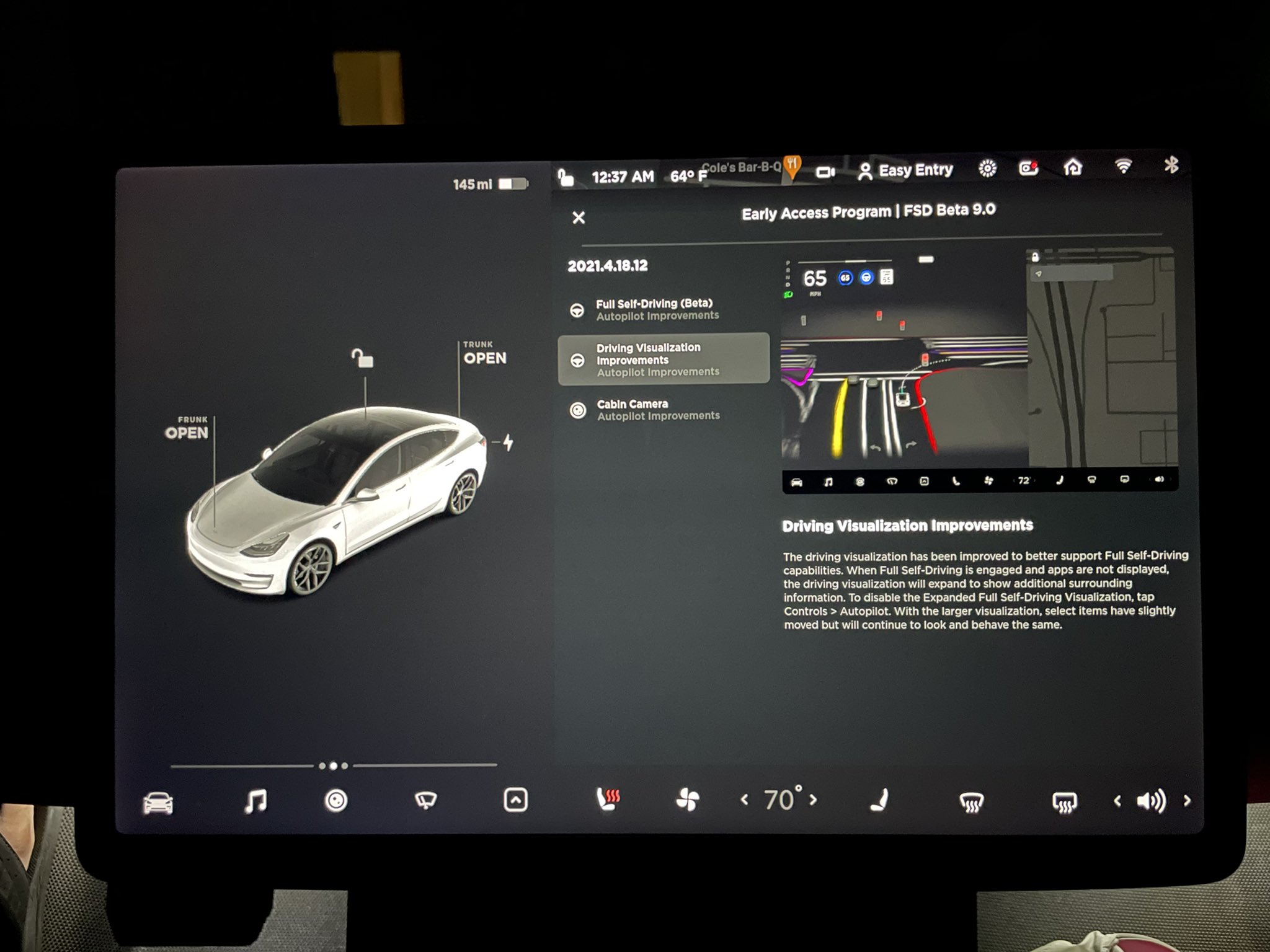 Tesla FSD Beta V9 release notes. (Credit: Tesla Raj/Twitter)