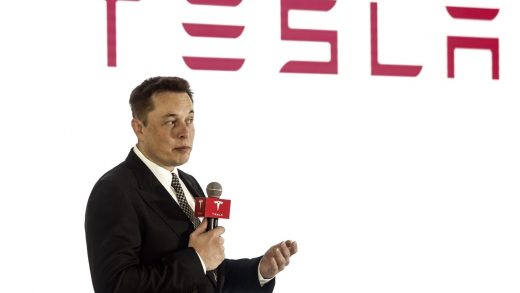 BEIJING, CHINA - OCTOBER 23: (CHINA OUT) Elon Musk, Chairman, CEO and Product Architect of Tesla Motors, addresses a press conference to declare that the Tesla Motors releases v7.0 System in China on a limited basis for its Model S, which will enable self-driving features such as Autosteer for a select group of beta testers on October 23, 2015 in Beijing, China. (Photo by Visual China Group via Getty Images/Visual China Group via Getty Images) VISUAL CHINA GROUP VIA GETTY IMAGES