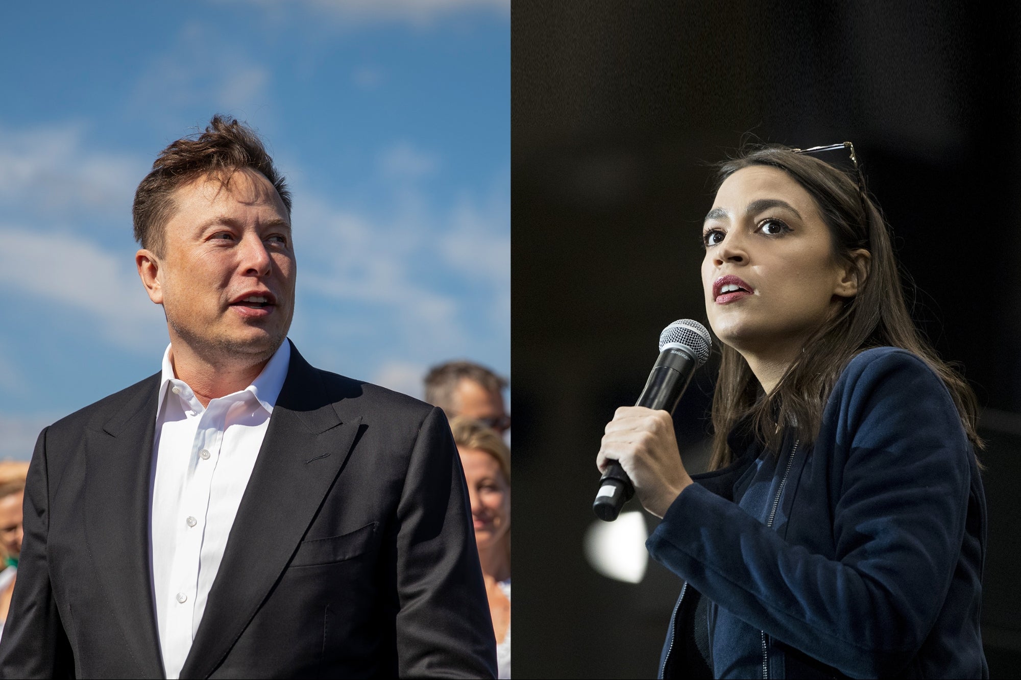 Rep. Alexandria Ocasio-Cortez and Elon Musk