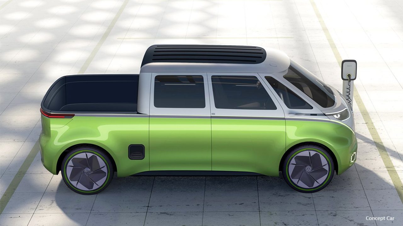 Volkswagen teases cool ID.Buzz pickup truck early concept