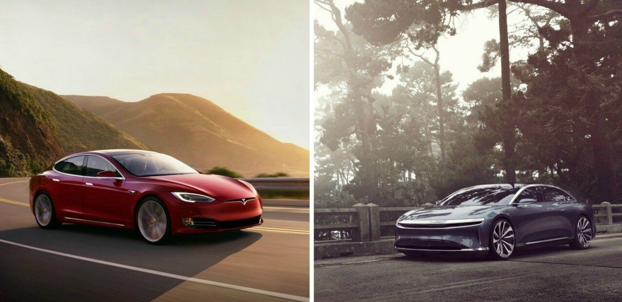 Lucid Air and Tesla Model S