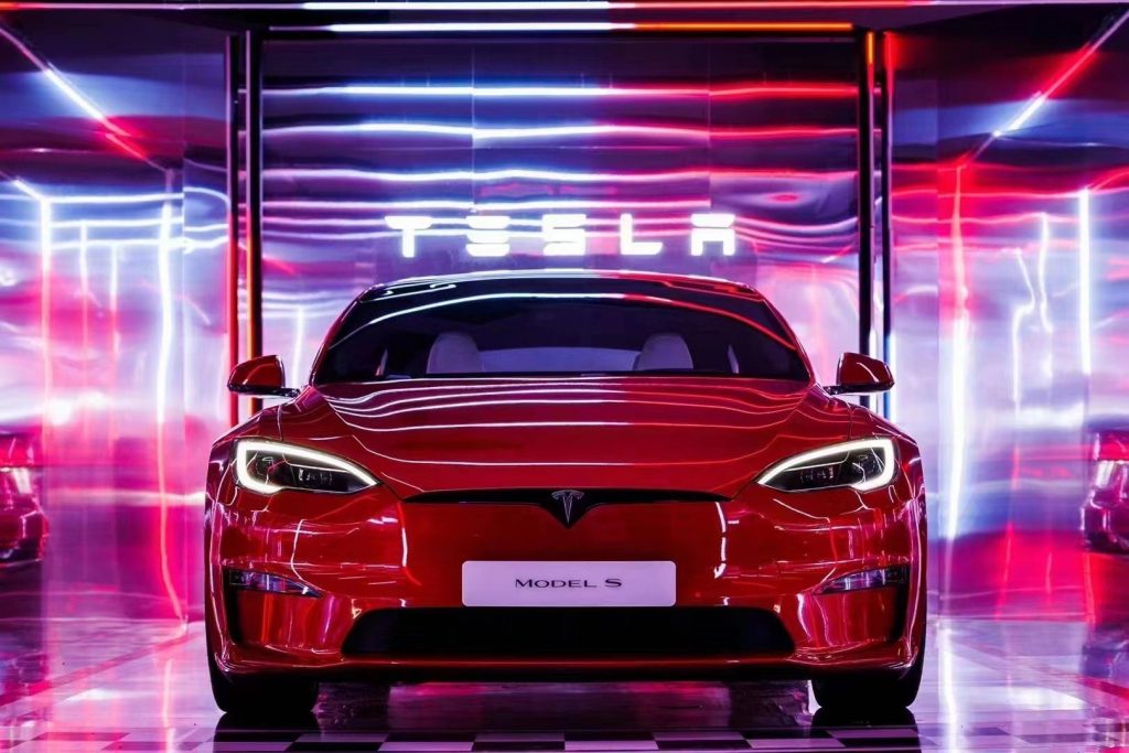 Tesla Model S Plaid exhibition in China