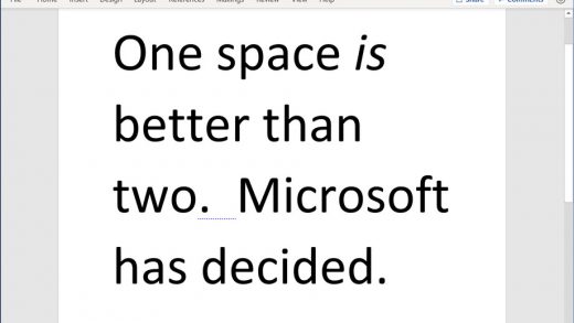 Microsoft has settled the great space debate, and sided with everyone who believes one space after a period is correct, not two. The software giant has started to update Microsoft Word to highlight two spaces after a period (a full stop for you Brits) as an error, and to offer a correction to one space. Microsoft recently started testing this change with the desktop version of Word, offering suggestions through the Editor capabilities of the app. If you’re still (strangely) on the two-spacer side, you will be able to ignore the suggestion. The Editor feature in Word allows users to ignore the suggestion once, make the change to one space, or turn off the writing-style suggestion. We understand Microsoft has been testing the feature change recently and it will roll out to everyone using the desktop version of Word soon. Feedback to the change has been overwhelmingly positive. THE SUGGESTION CAN STILL BE IGNORED BY TWO-SPACERS “As the crux of the great spacing debate, we know this is a stylistic choice that may not be the preference for all writers, which is why we continue to test with users and enable these suggestions to be easily accepted, ignored, or flat out dismissed in Editor,” says Kirk Gregersen, partner director of program management at Microsoft, in a statement to The Verge. Much of the debate around one space or two has been fueled by the halcyon days of the typewriter. Typewriters used monospaced fonts to allocate the same amount of horizontal spacing to every character. Narrow characters like “i” got the same amount of space as “m,” so the extra space after the “.” was needed to make it more apparent that sentences had ended. Word and many other similar apps make fonts proportional, so two spaces is no longer necessary. That hasn’t stopped the battle over one space or two from raging on for decades, however. A study on the hotly contested issue supposedly handed the victory to the two-spacers back in 2018, but many questioned the research and it clearly wasn’t enough to convince Microsoft. Expect to see the new changes in Word roll out to everyone in the coming months. Congratulations, fellow one-spacers.