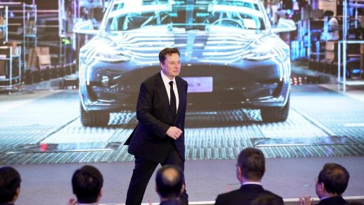 Tesla Inc CEO Elon Musk speaks at an opening ceremony for Tesla China-made Model Y program in Shanghai, China January 7, 2020.