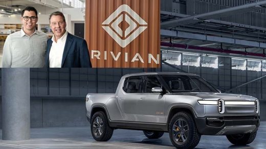 RJ Scaringe, Rivian founder and CEO, and Ford Executive Chairman Bill Ford announce a $500 million Ford investment in Rivian.