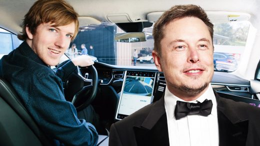 Lidar beef? From left, billionaires Elon Musk and Austin Russell