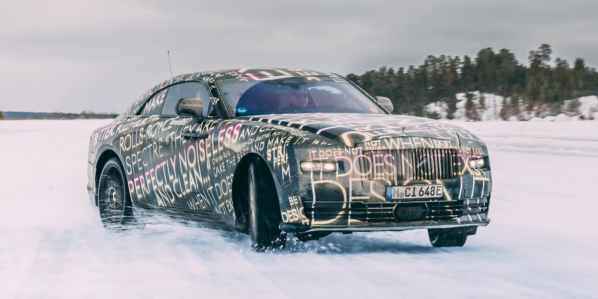 The upcoming Spectre during winter testing in Sweden / Source: Rolls-Royce