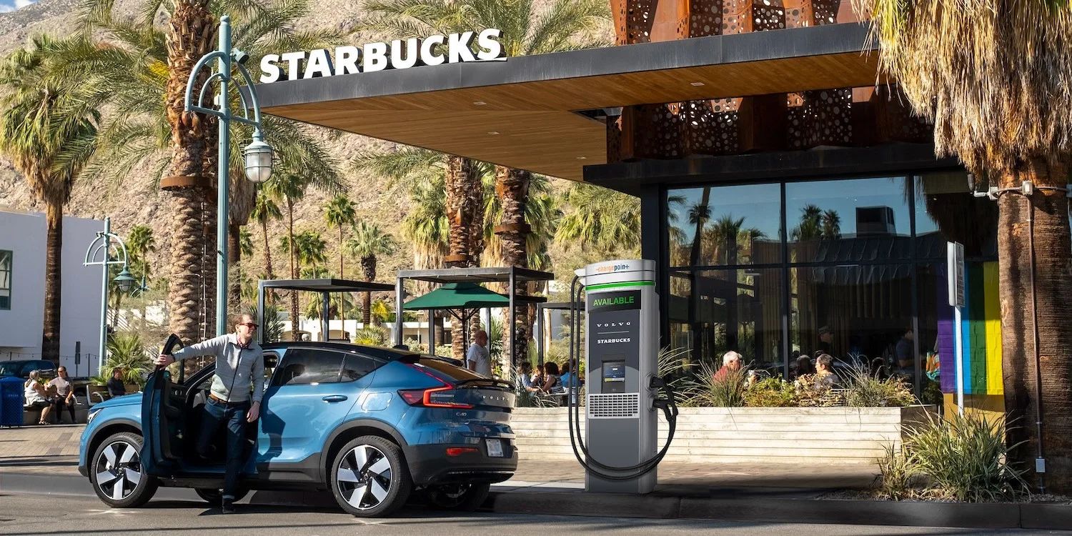 Volvo Starbucks Chargepoint DC