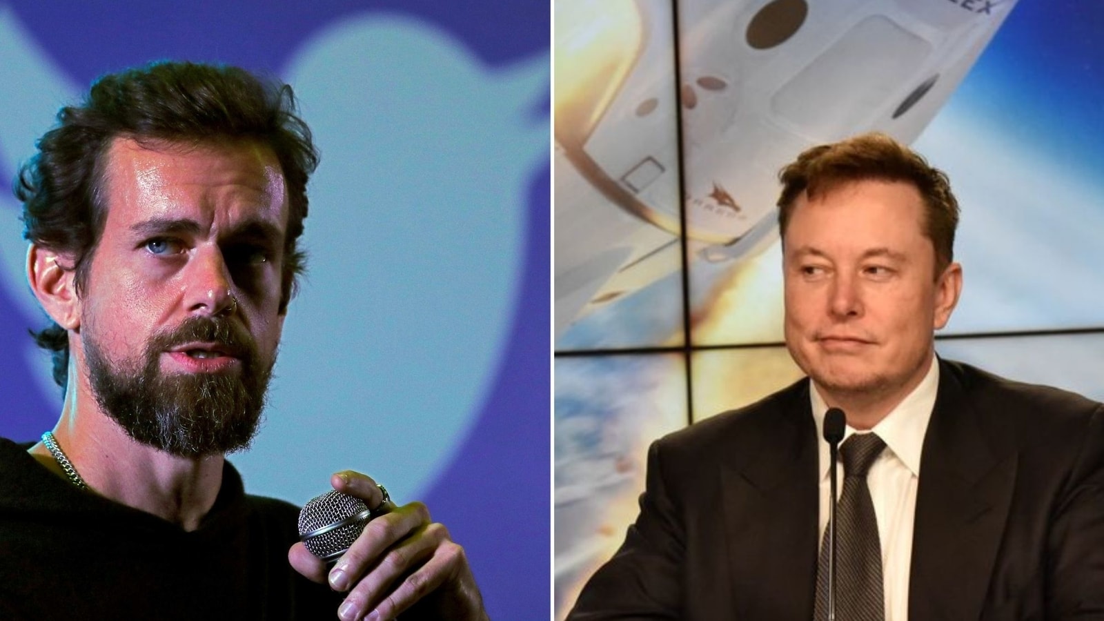 Tesla CEO Elon Musk and Twitter CEO Jack Dorsey