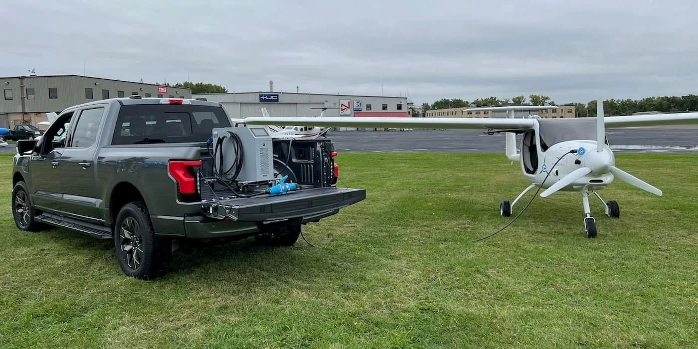 Ford F-150 Lightning powers the first-ever EV recharged electric plane flight